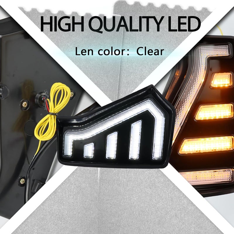 BINQIGOO LED Front Bumper Fog Lights White DRL Daytime Running Lamp Amber Turn Signal Light Assembly Compatible With Toyota Tacoma 2024 2025 Accessories - Image 5